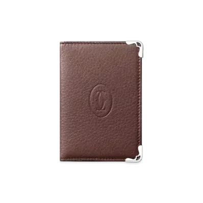 Cartier Must de Cartier Small Leather Goods, Card Holder "Chocolate"