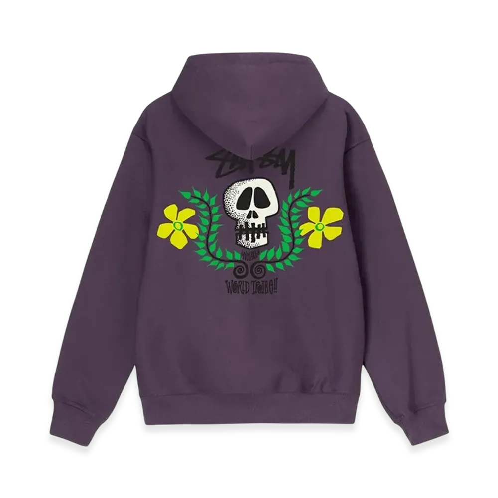 Stussy Skull Crest Hoodie "Grape"