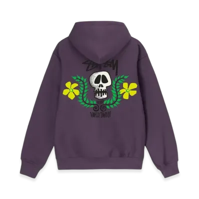 Stussy Skull Crest Hoodie "Grape"