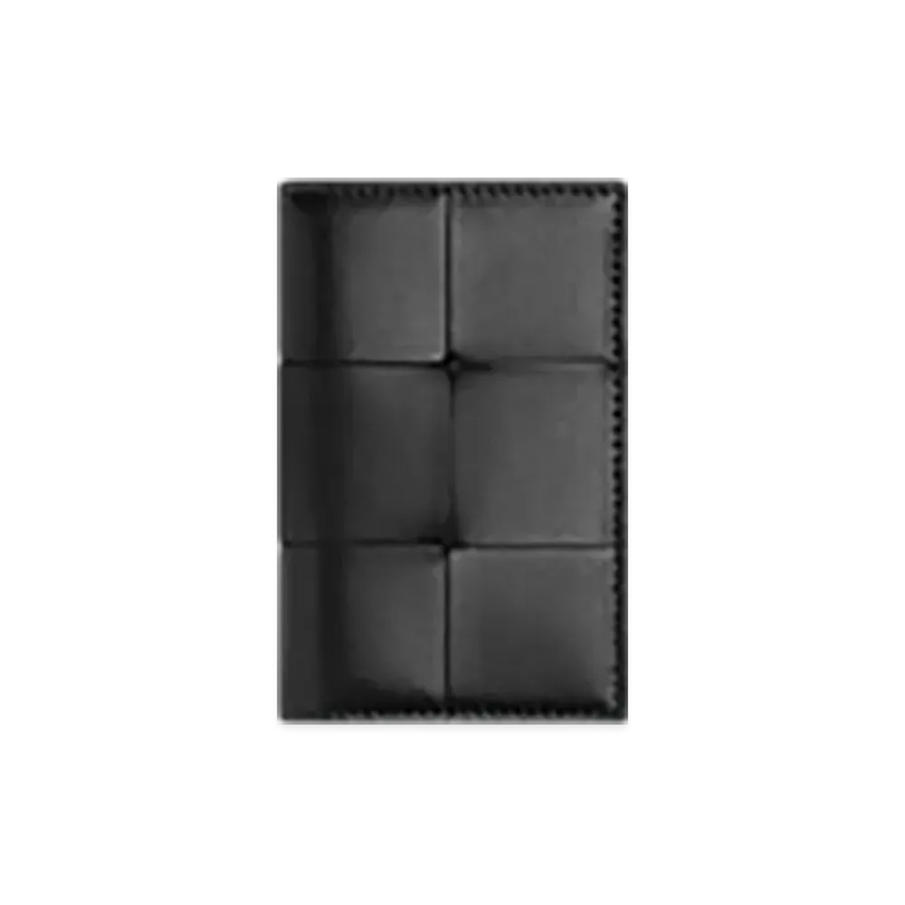 Bottega Veneta Cassette Flap Card Case "Black/Parakeet"