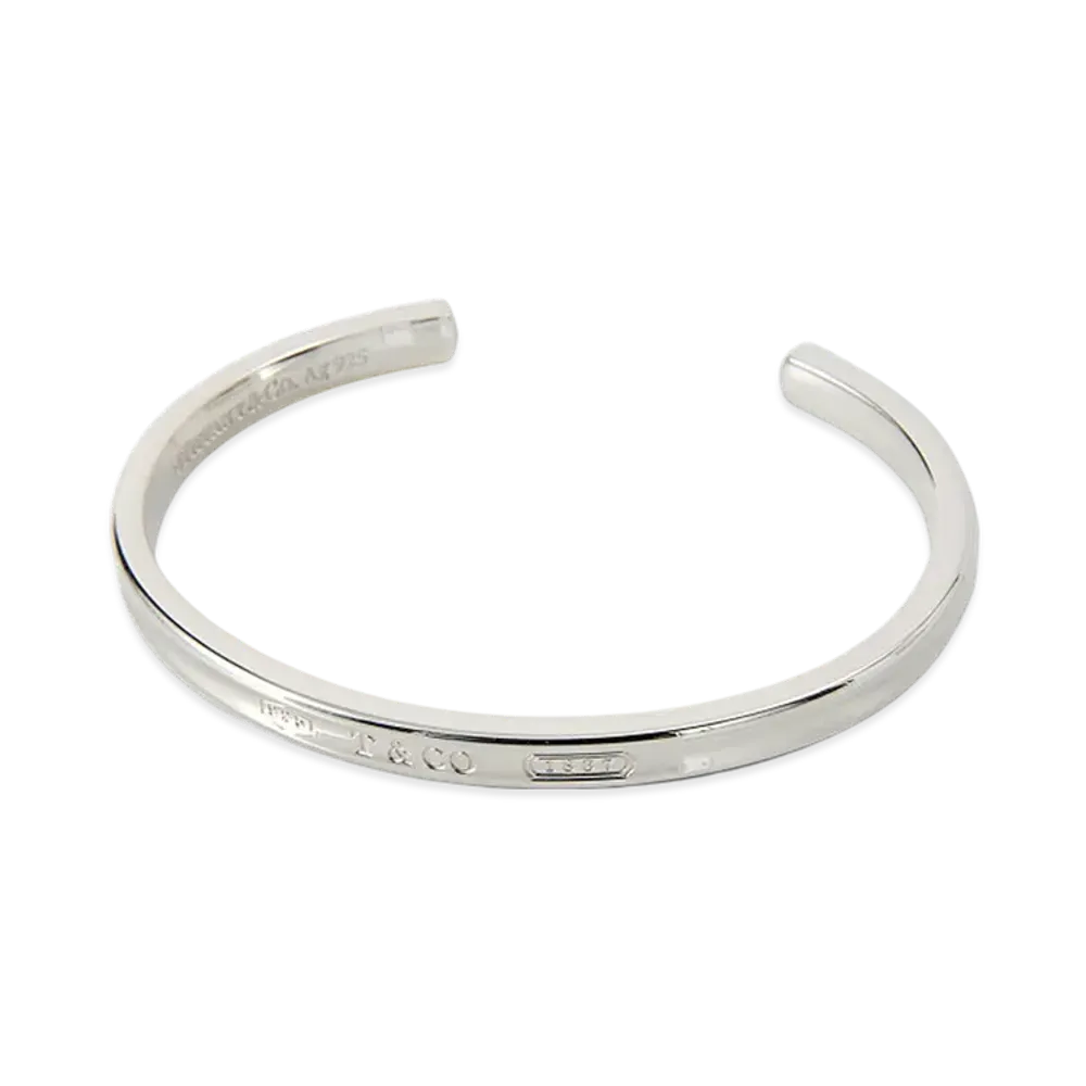 Tiffany & Co. 1837 Narrow Cuff Bangle Large "Silver"