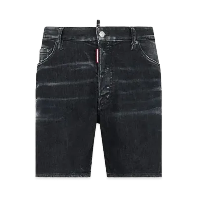 Dsquared2 Black Clean Wash Marine Shorts "Black"