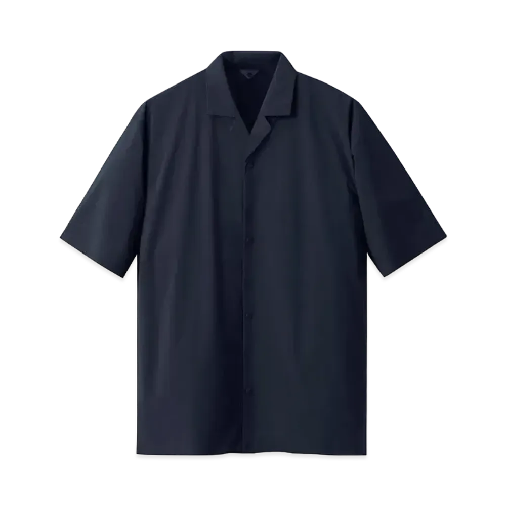 DESCENTE ALLTERRAIN Untrimmed H/S Open Collar Shirts "Navy"