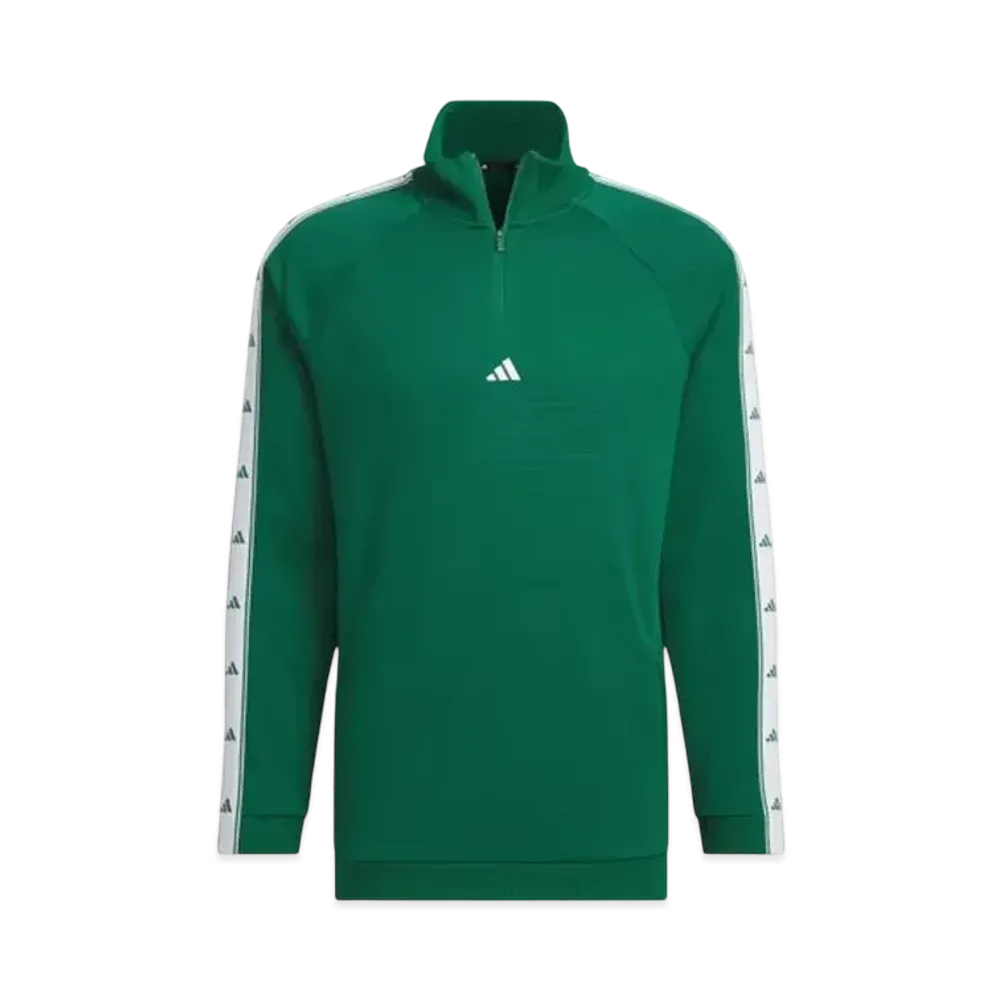 adidas Thermal Fleece Archive Deboss Graphic Half-Zip Long Sleeve Jacket "Collegiate Green"