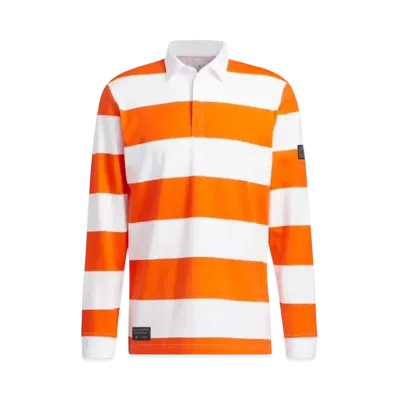 adidas Adicross Long Sleeve Rugby Shirt "White/Semi Impact Orange"