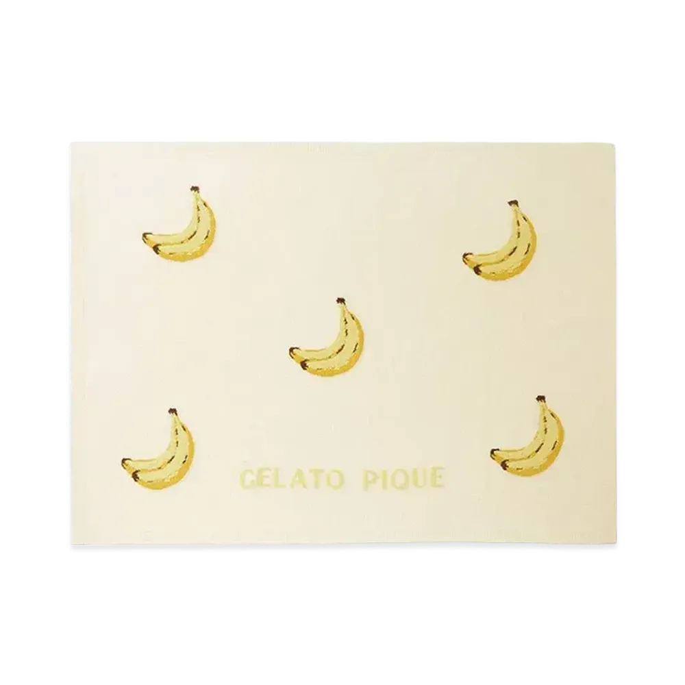 GELATO PIQUE Sleep Smoothie Fruit Jacquard Half Blanket "Yellow"