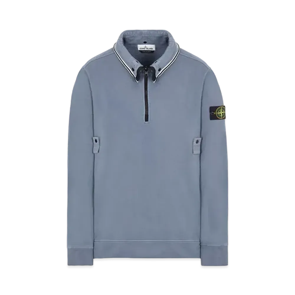 Stone Island 60720 BRUSHED COTTON FLEECE "Pastel Blue"