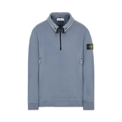 Stone Island 60720 BRUSHED COTTON FLEECE "Pastel Blue"