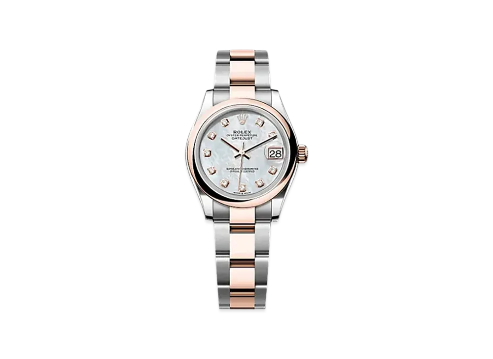 ROLEX Datejust 31mm Oystersteel & Everose Gold 278241 "White Mother-of-Pearl"
