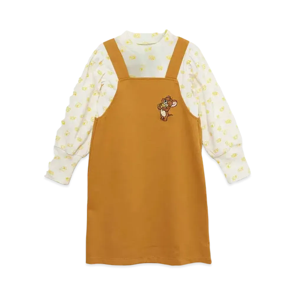 graniph x Tom and Jerry Cheese And Jelly 2 Kids Layered One Piece "Camel"