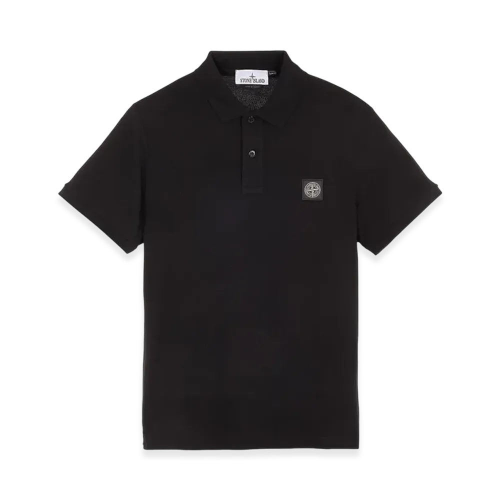 Stone Island 2SC17 Stretch Cotton Pique Polo Shirt - 23FW "Black"