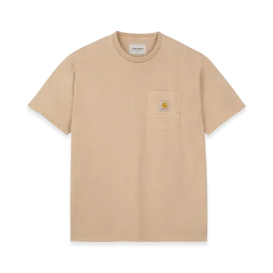 Carhartt WIP S/S Work Pocket T-Shirt "Dusty H Brown/White(Pigment Garment Dyed)"