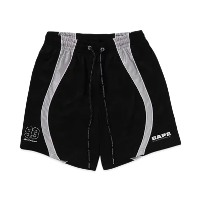 A BATHING APE Solid Camo Jacquard Multilogo Relaxed Fit Sweat Shorts "Black"