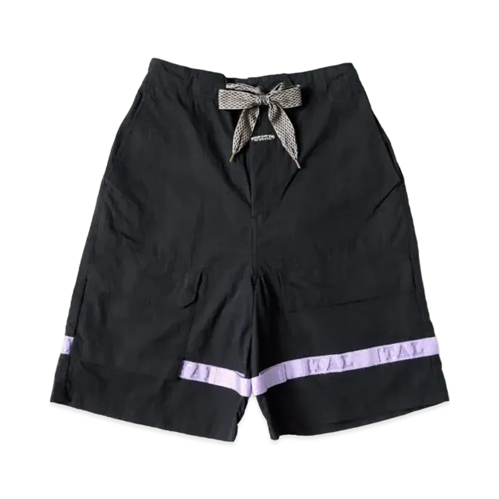 KAPITAL Ripstop Nouvelle Shuttle Shorts "Black Purple"
