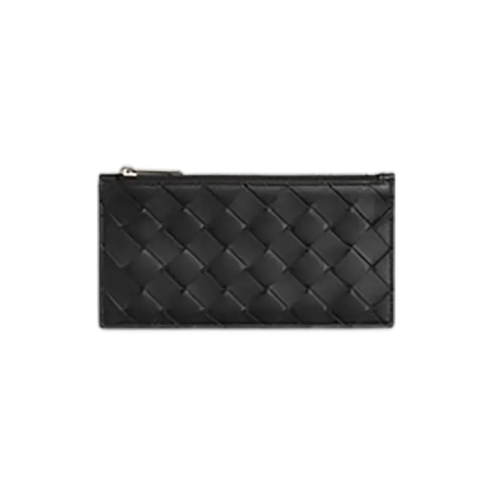 Bottega Veneta Intrecciato Long Fastener Card Case "Black"