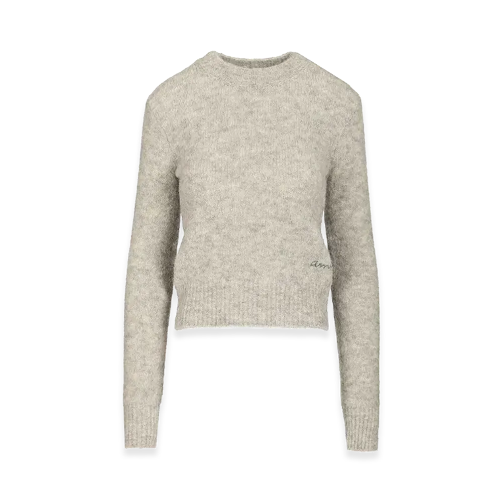 AMI PARIS Women's Wool And Alpaca Knit Sweater "Gray"