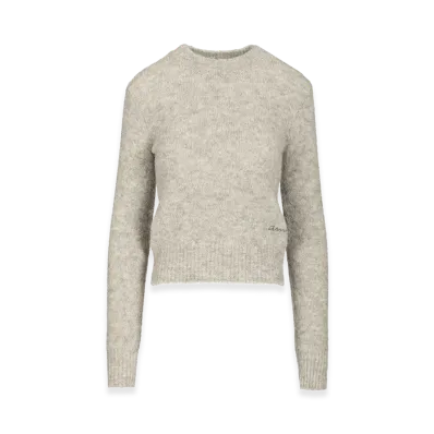 AMI PARIS Women's Wool And Alpaca Knit Sweater "Gray"