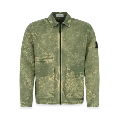 Stone Island 12122 Wappen Ripstop Off-Dye Garment Dyed Jacket - 22SS "Olive Green"