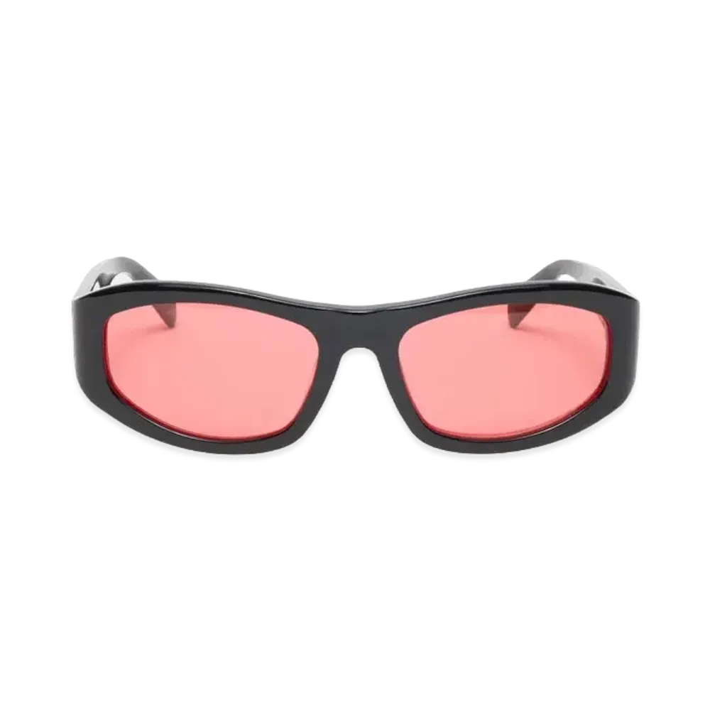 Stussy Landon Sunglasses "Black/Crimson Red Lens"