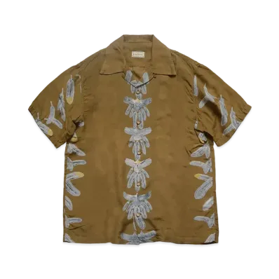 KAPITAL SILK LAYON EAGLE JEWEL PT ALOHA SHIRT "Gold"