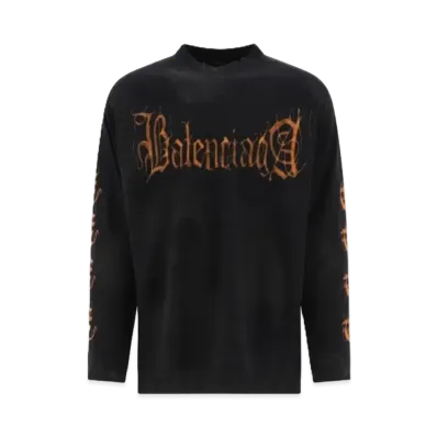 BALENCIAGA Heavy Metal Long Sleeve T-shirt Oversized Fit "Black d"