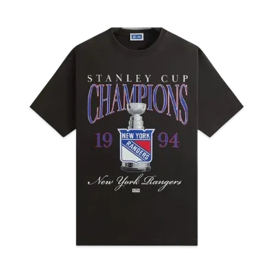 Kith x The New York Rangers Champion Vintage Tee "Black"