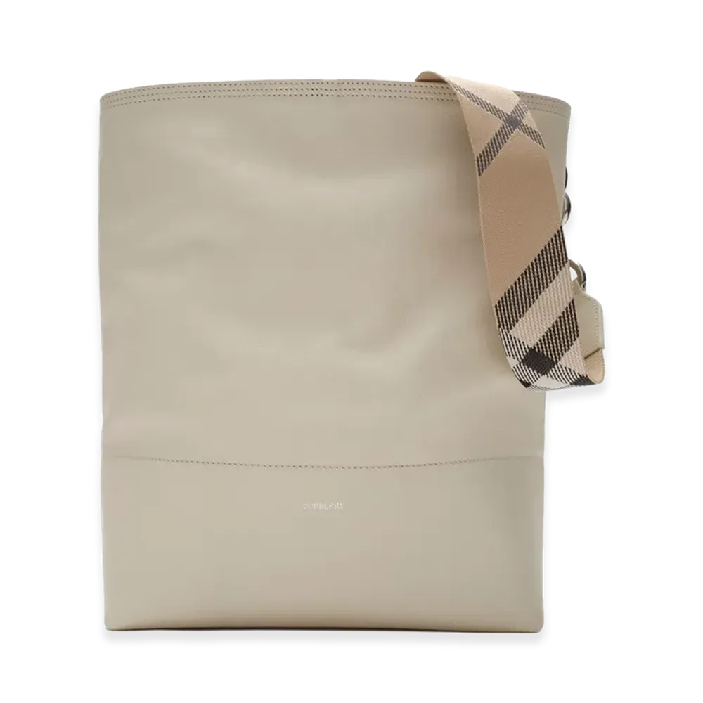 Burberry Women's Medium B Clip Bucket Bag "Soap Beige"