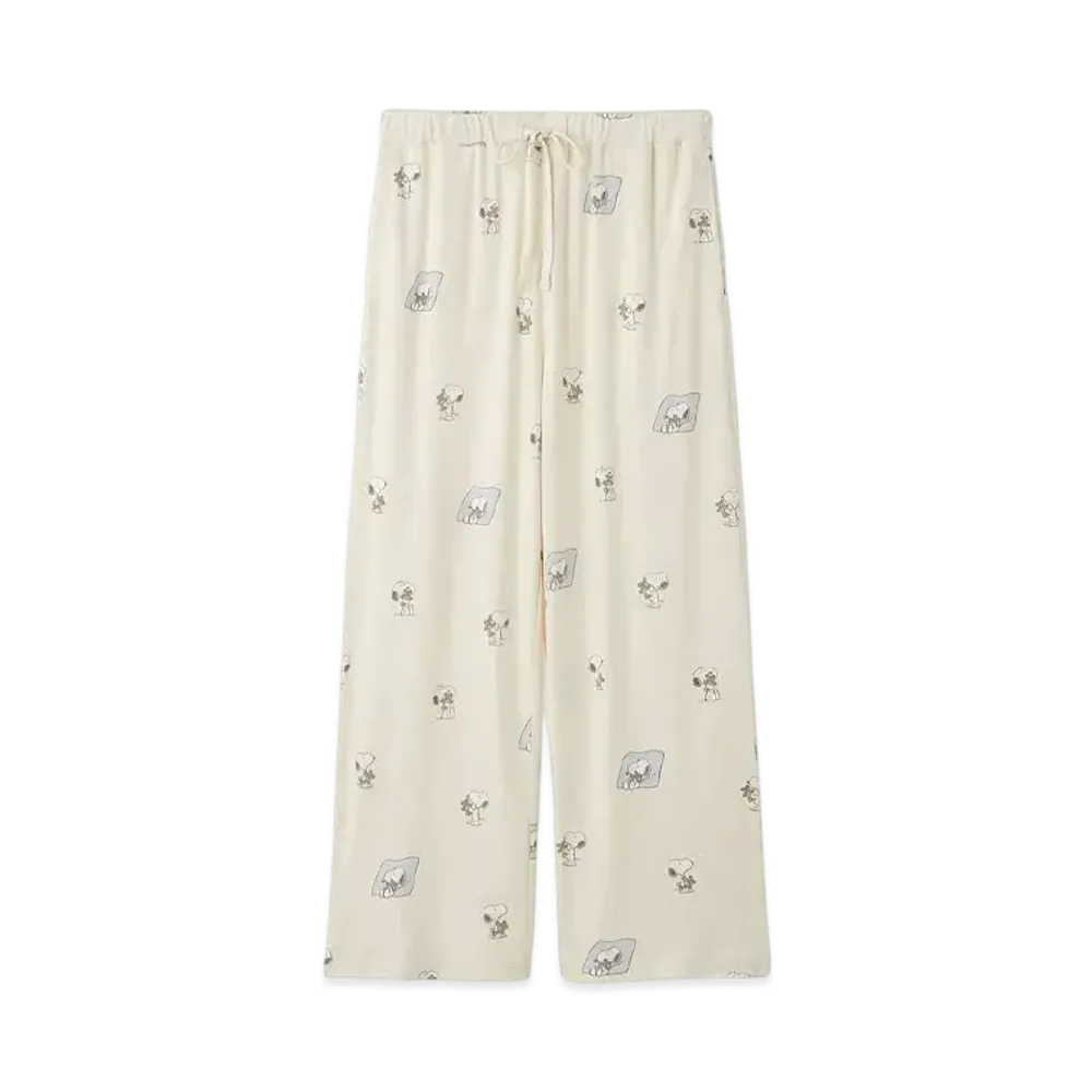 GELATO PIQUE x PEANUTS Snoopy x Bear All-Over Print Long Pants "Off White"