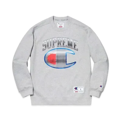 Supreme x Champion Chrome Crewneck "Heather Grey"