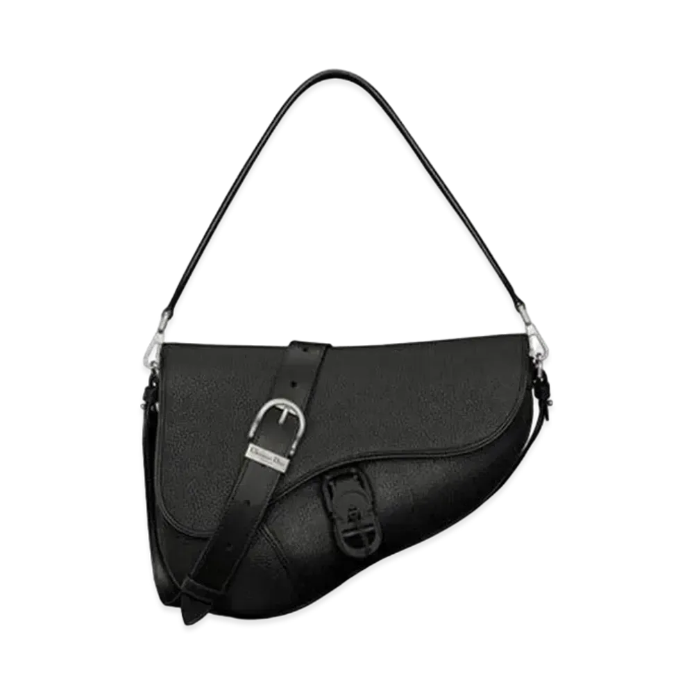 Dior Saddle Twin Bag Grained Calfskin "Black"