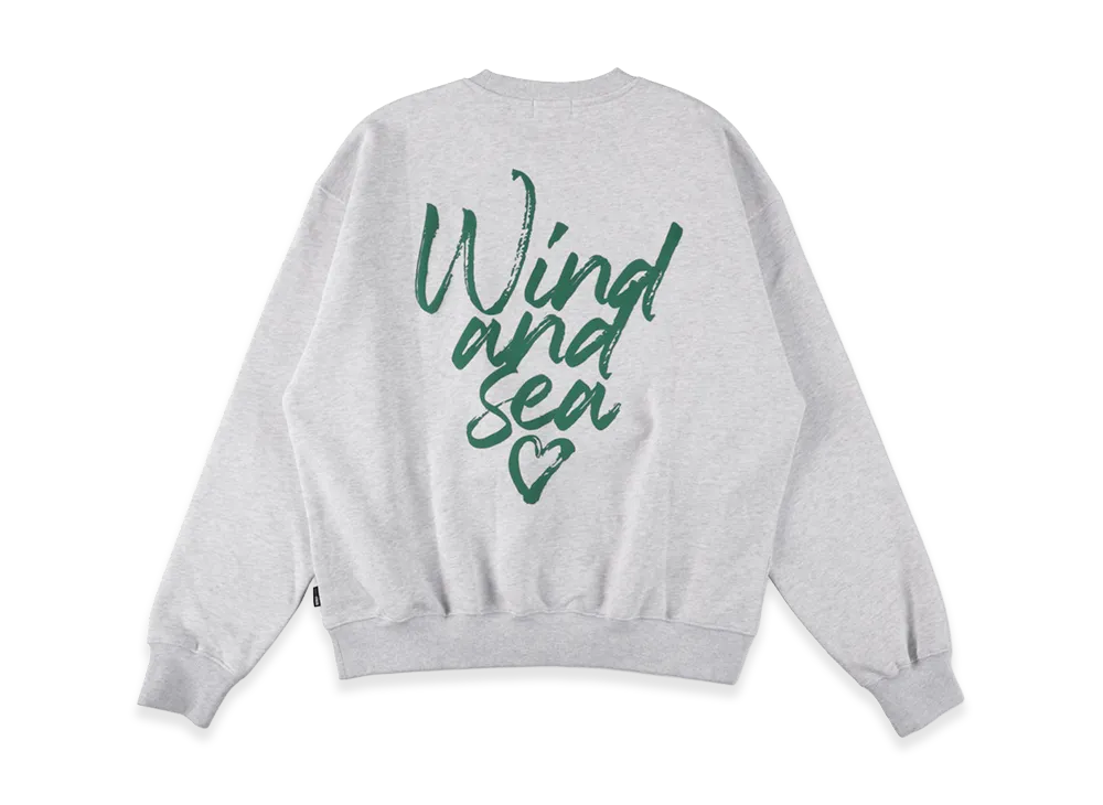 WIND AND SEA Heart Logo Sweatshirt "Gray"