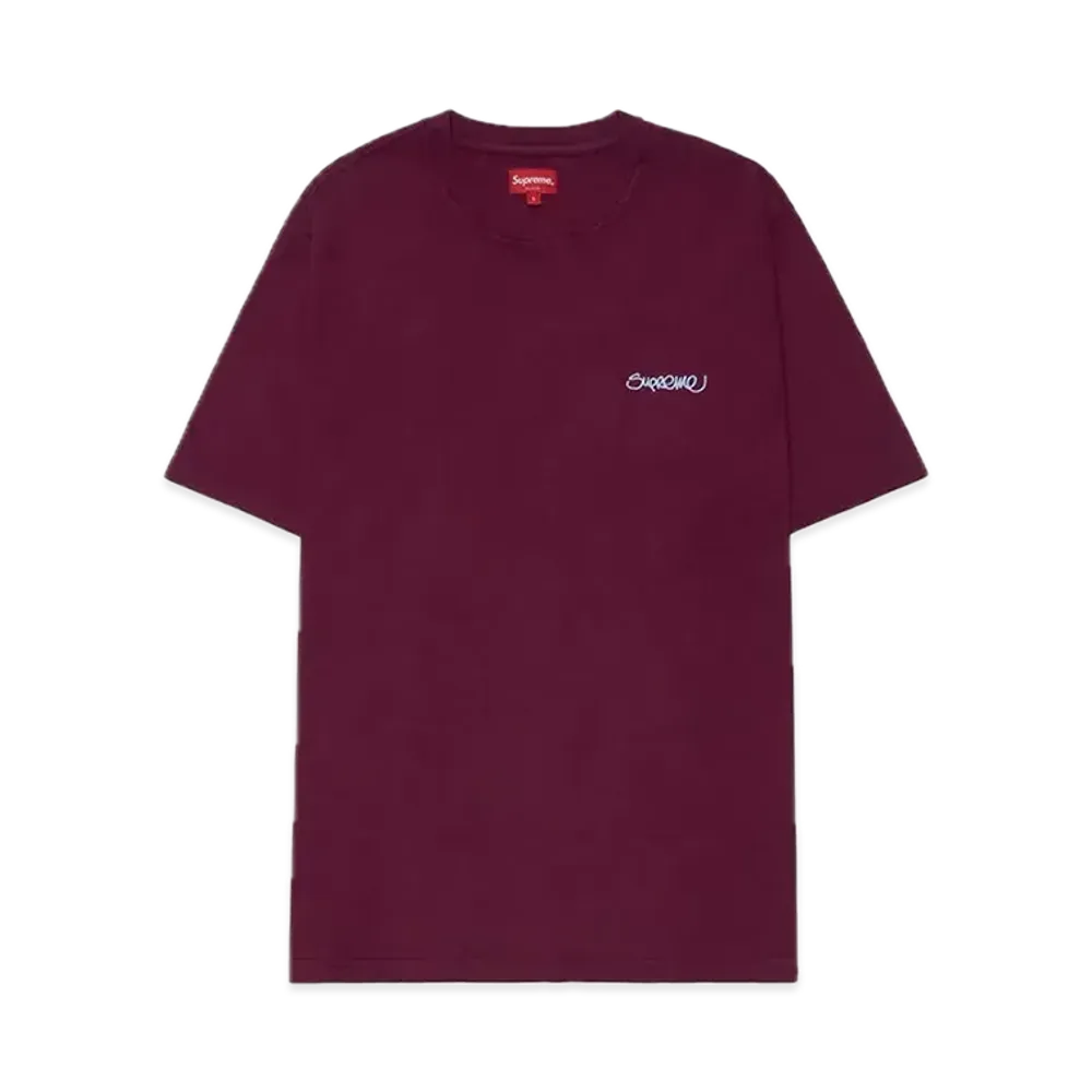 Supreme Washed Handstyle S/S Top "Plum"