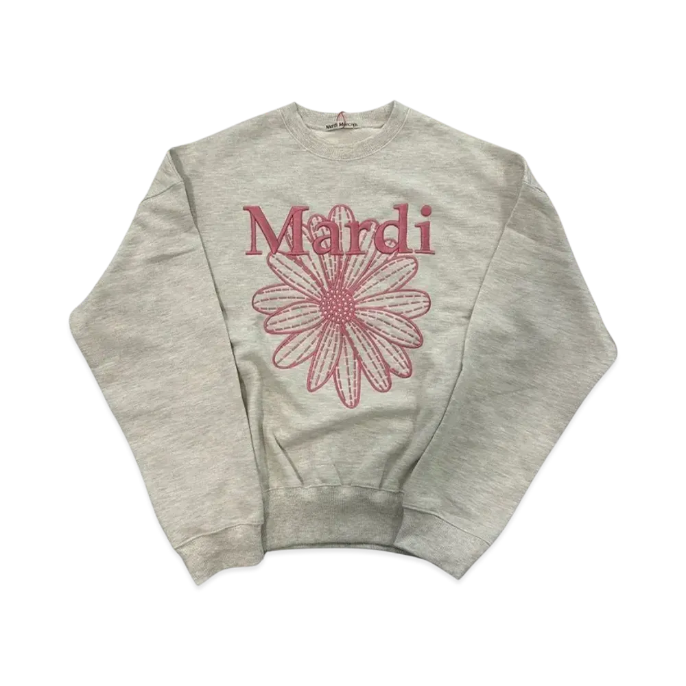 Mardi Mercredi Sweatshirt Flowermardi Needlework "Oatmeal Pink"