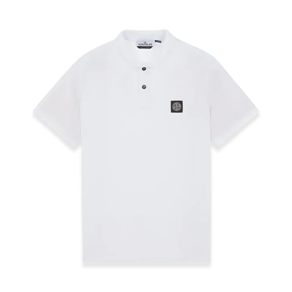 Stone Island 2SC17 Stretch Cotton Pique Polo Shirt - 23SS "White"