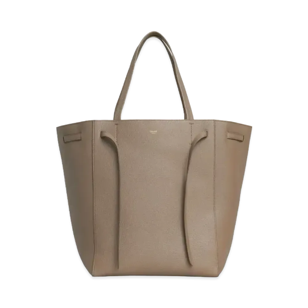 CELINE Medium Cabas Phantom in soft grained calfskin "Taupe"