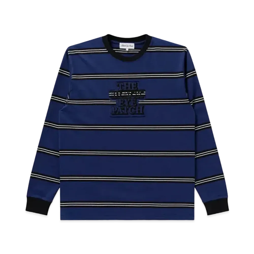 Black Eye Patch OG Logo Stripe LS Tee "Navy"