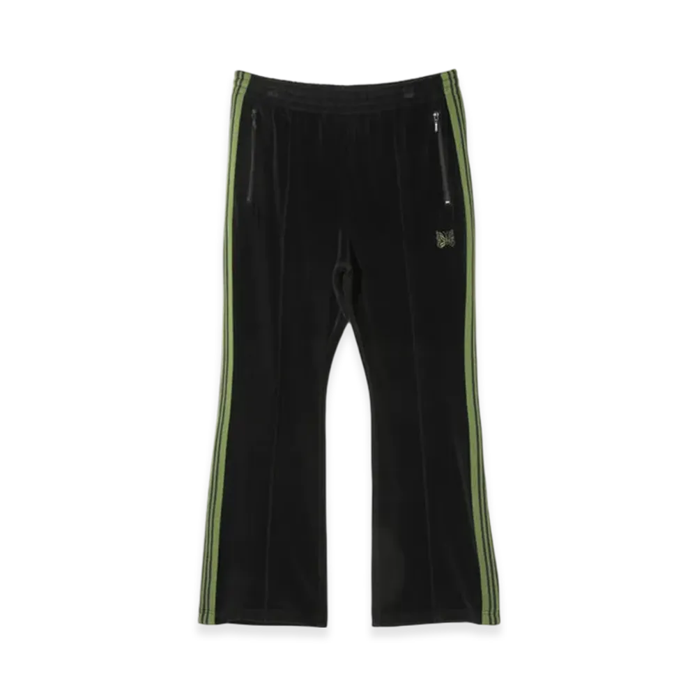 NEEDLES Boot-Cut Track Pant - C/PE Velour "Black"