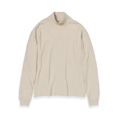 AURALEE Seamless Hi Neck L/S T-Shirt "Brown"