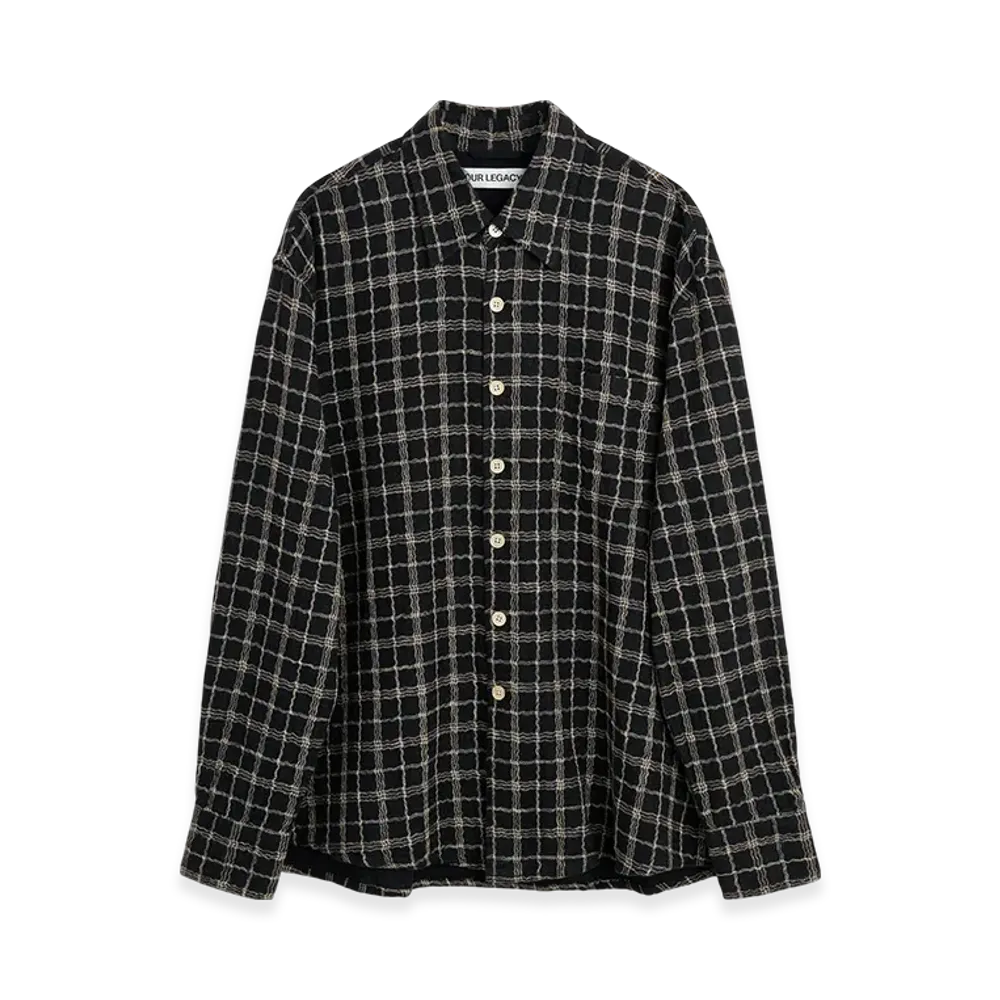 OUR LEGACY Above Shirt "Black Fishnet Cloth"