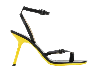 LOEWE Women's Leather Petal Sandals "Black"