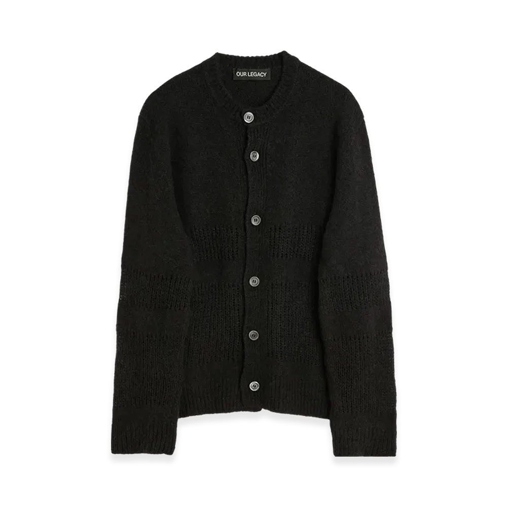 OUR LEGACY Opa Cardigan "Licorice Misty Alpaca"