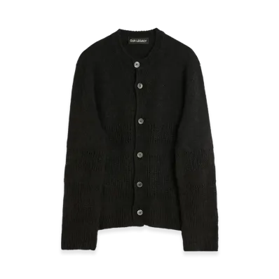 OUR LEGACY Opa Cardigan "Licorice Misty Alpaca"