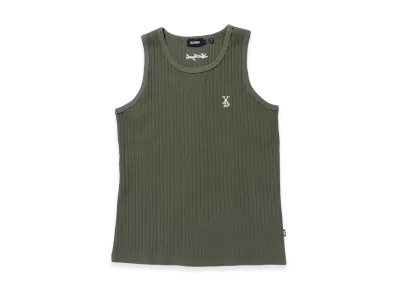 XLARGE Drop Needle Rib Tank Top "Olive"