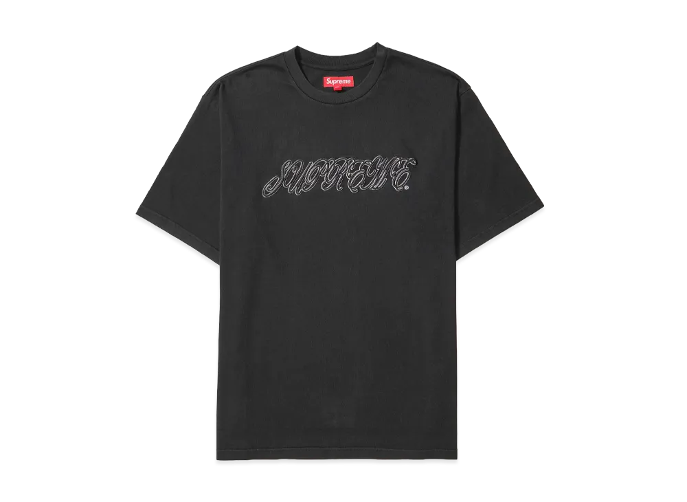 シュプリーム レイズドスクリプト ショートスリーブトップ "ブラック"