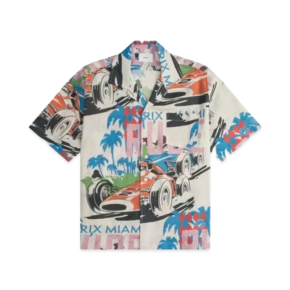 RHUDE Linen Grand Prix Button Up "Multi"