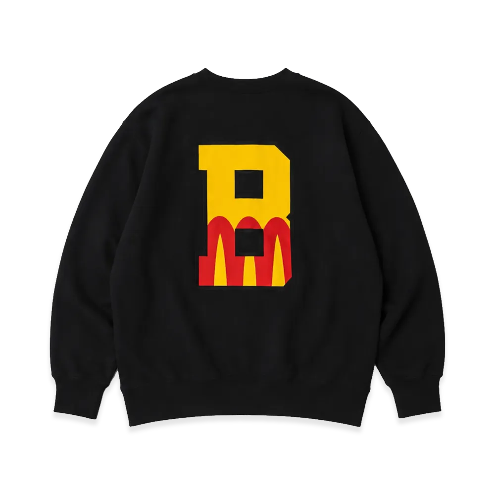 BEAMS x Champion x MIN-NANO Crewneck Sweat "Black"