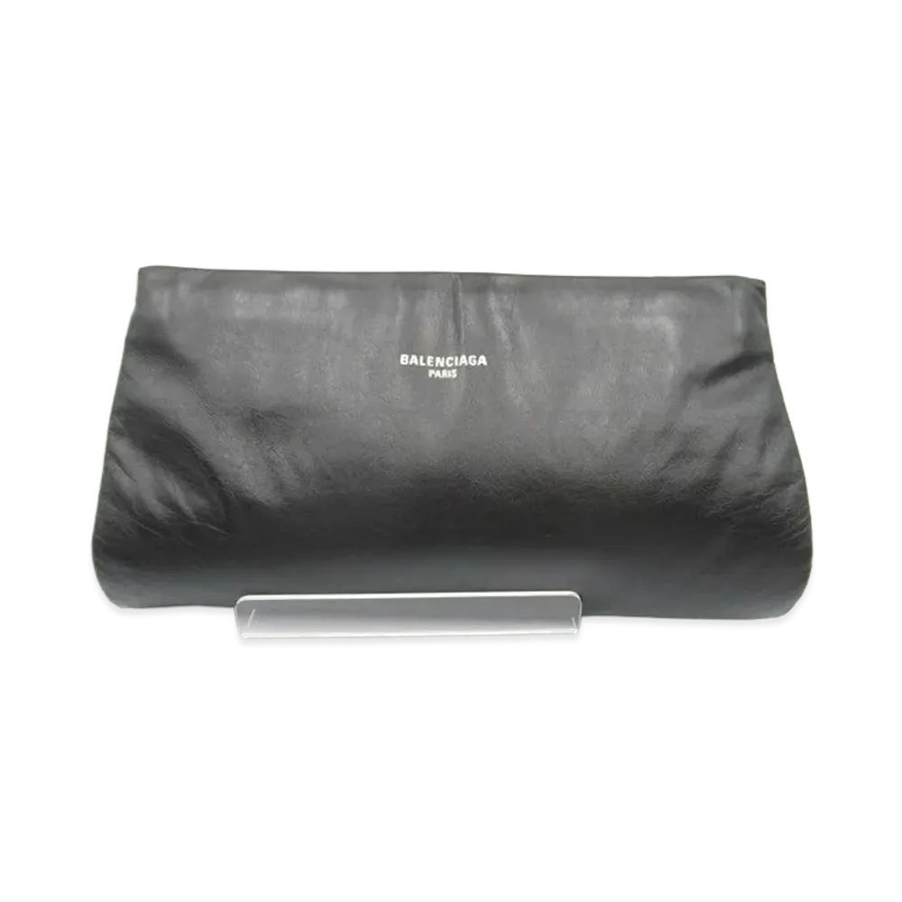 BALENCIAGA Calfskin Clutch Bag "Black"