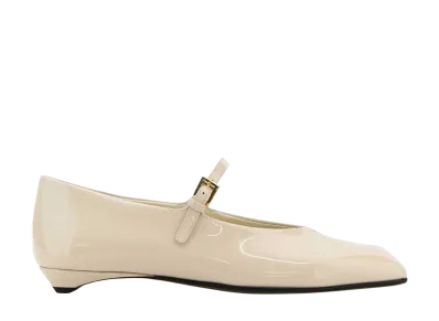 PRADA Women's Ivory Leather Ballerinas "White"