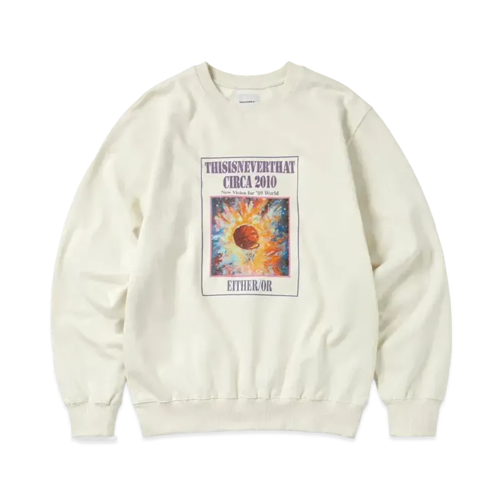 thisisneverthat Basketball Hoop Crewneck "Natural"