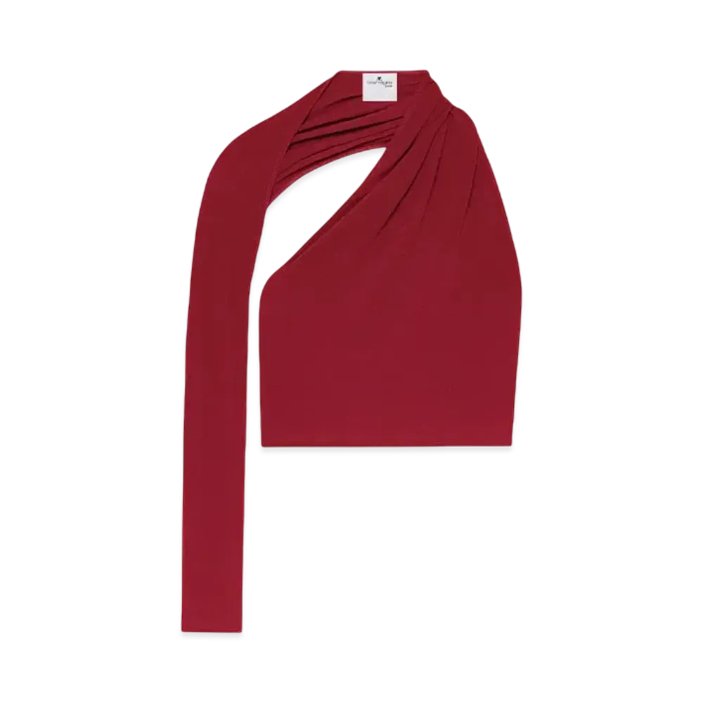 Courreges Slash Crop Top "Grenat"